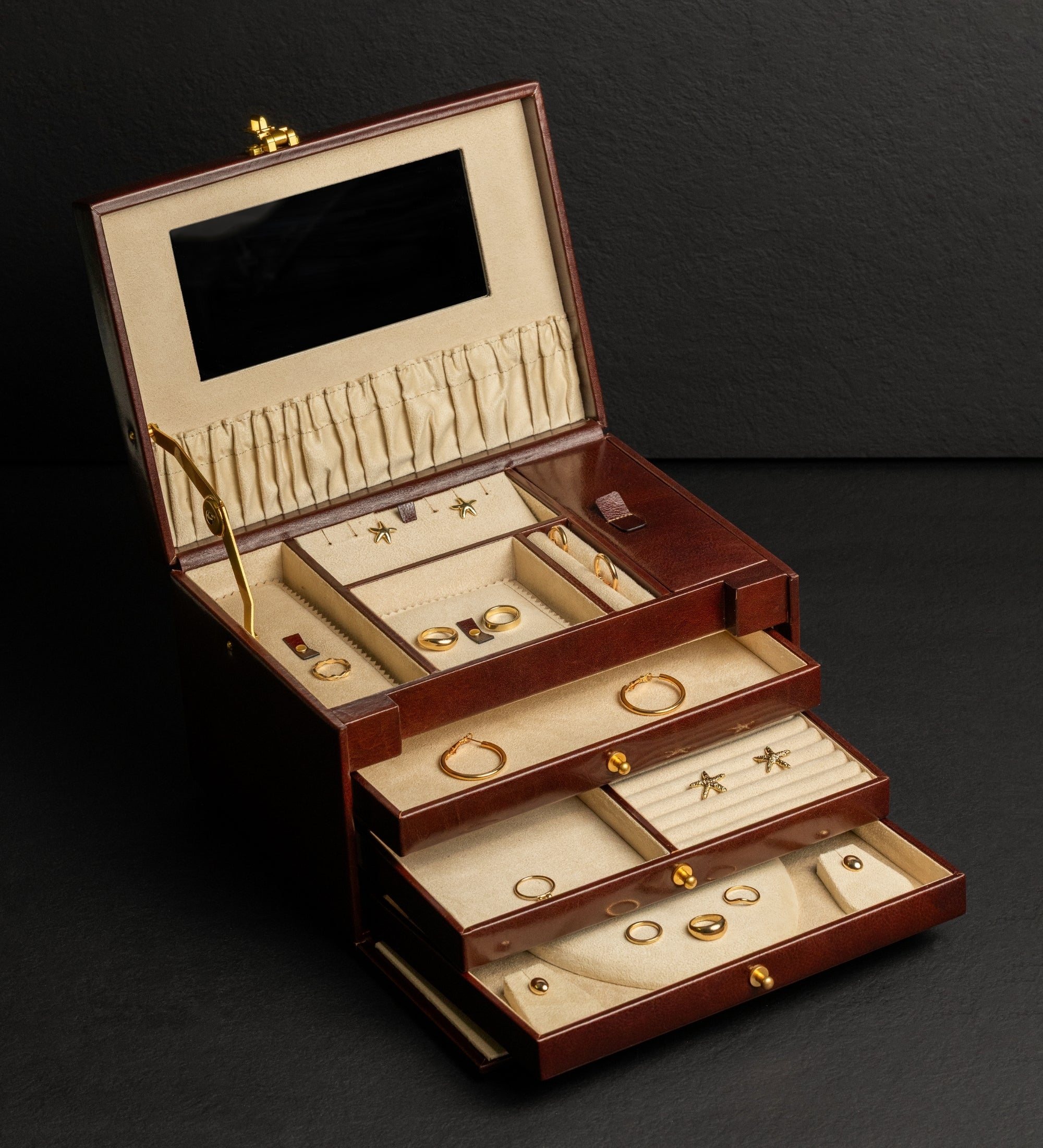 Large Leather Jewelry Box for Women - The Portrait of a Lady