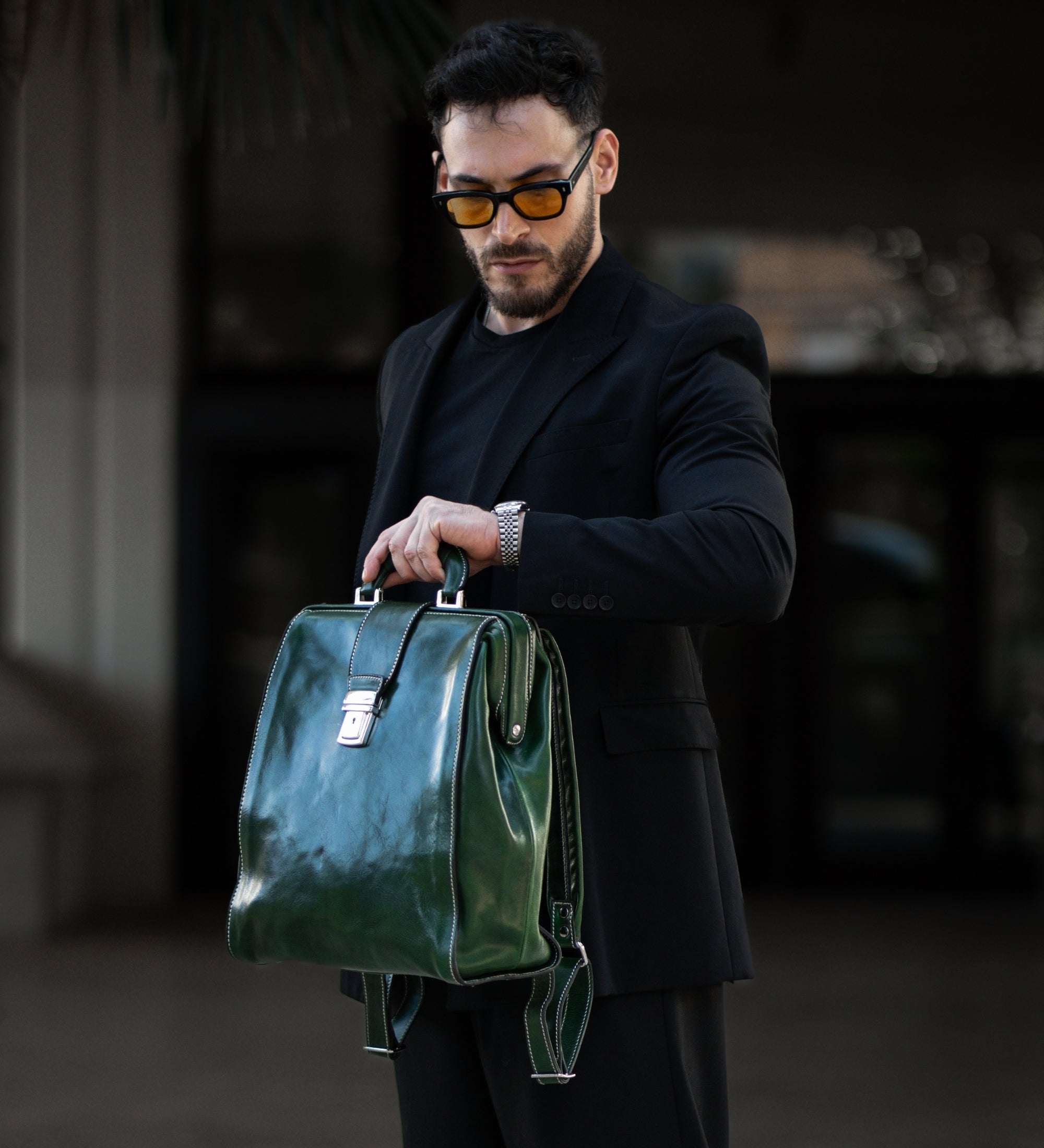 Leather Backpack - A Brief Story of Time