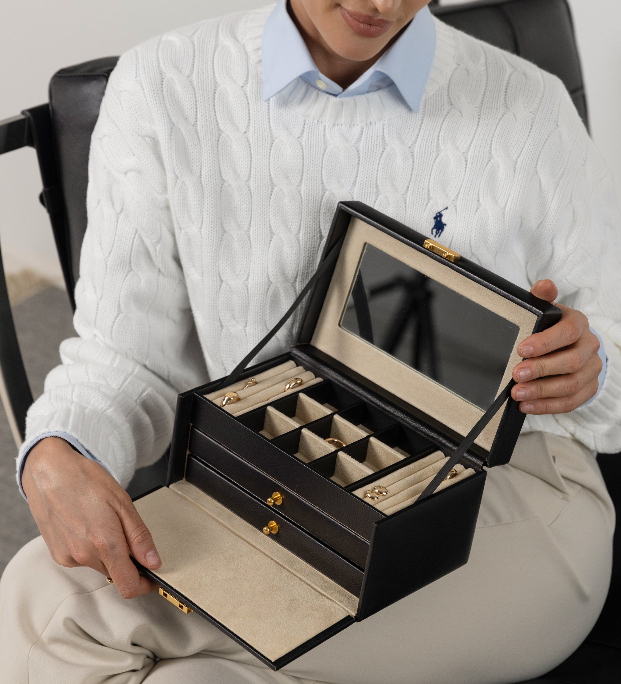 Leather Jewelry Box for Women - Beloved