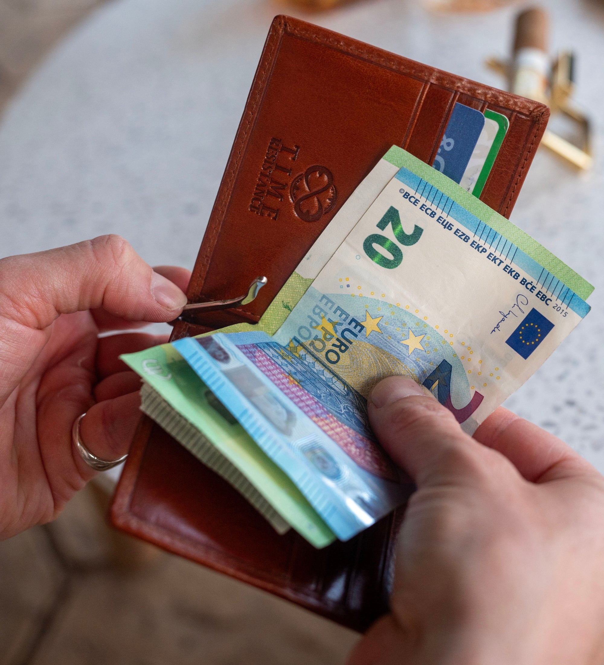 Leather Money Clip Wallet - The Outsider