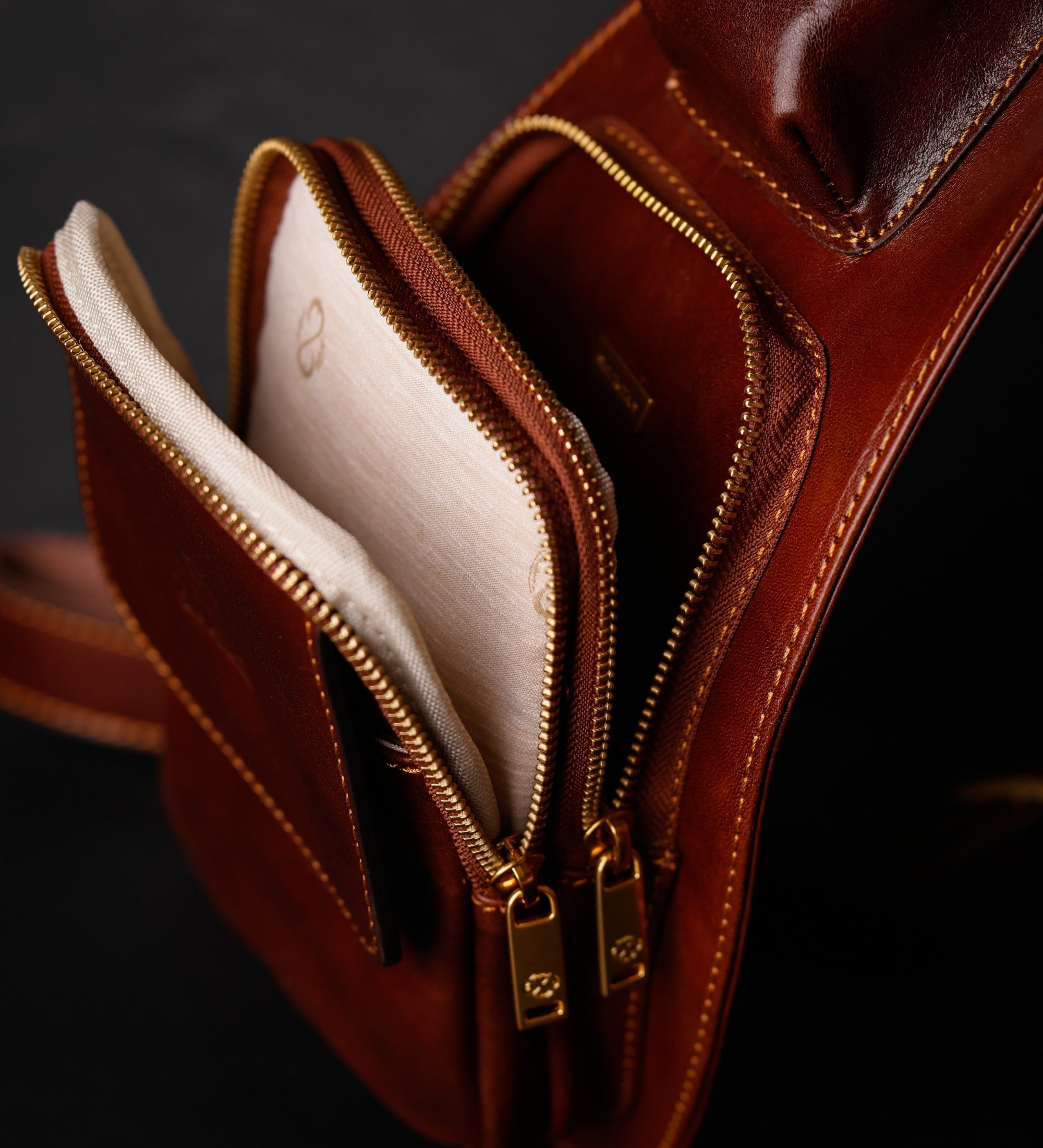 Leather Sling Bag Crossbody Bag - The Monk