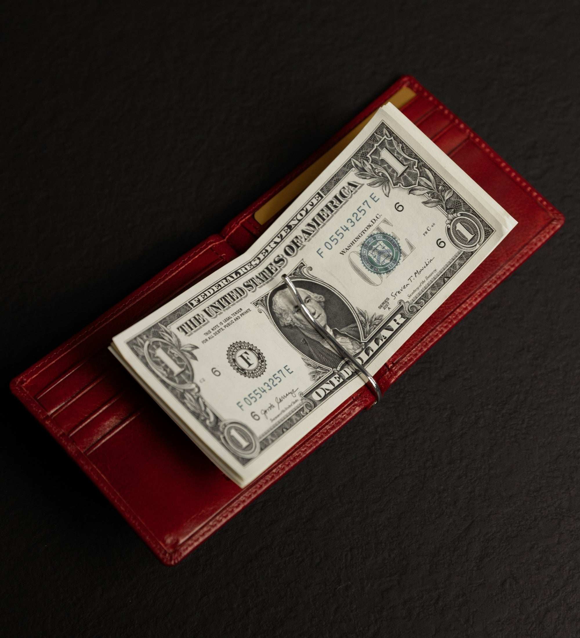 Leather Money Clip Wallet - The Outsider