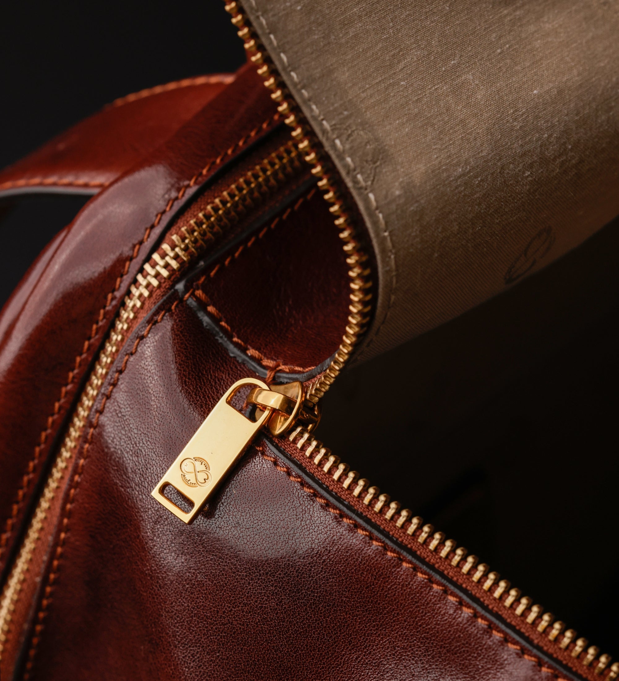 Leather Backpack for Women - A Bend in the River