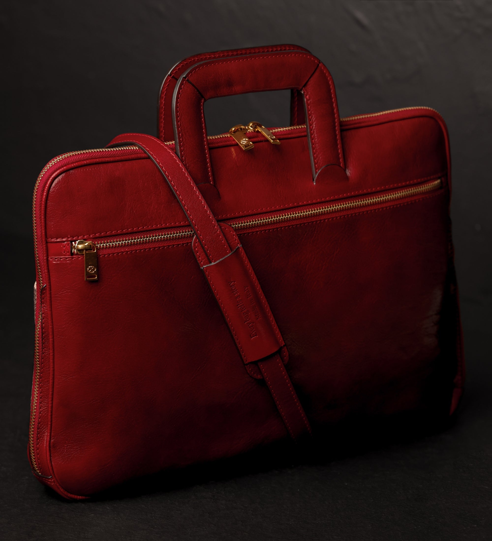 Womens Leather Briefcase Laptop Bag - Brave New World