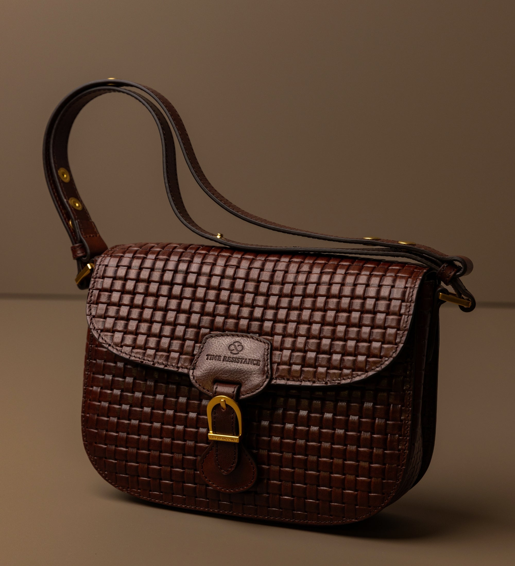 Womens Leather Saddle Bag - Romola