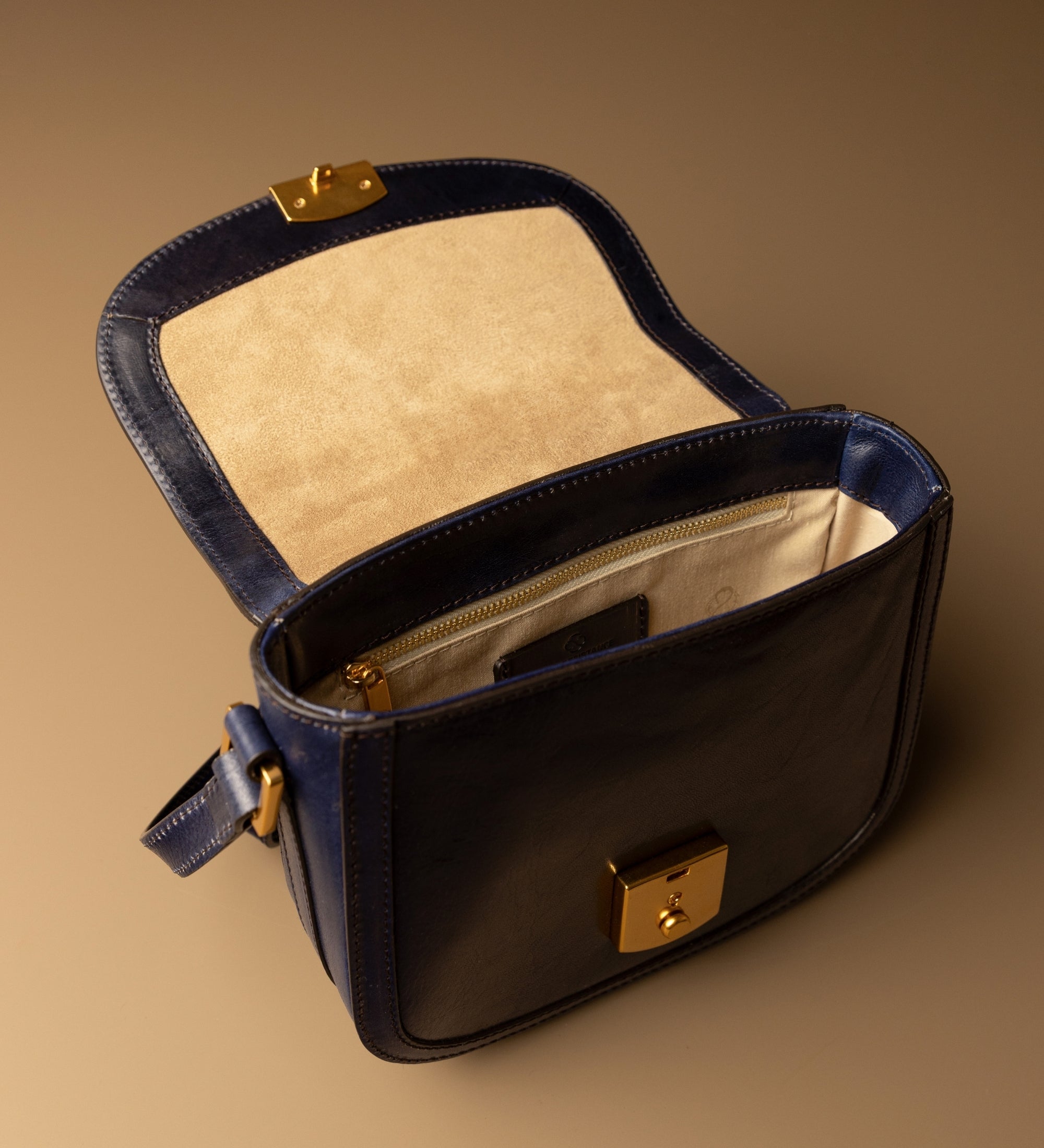 Womens Leather Saddle Bag - Secrets