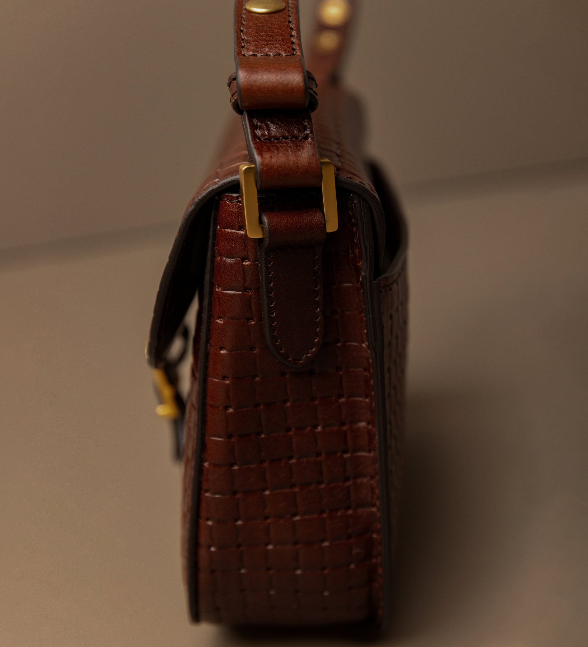 Womens Leather Saddle Bag - Romola