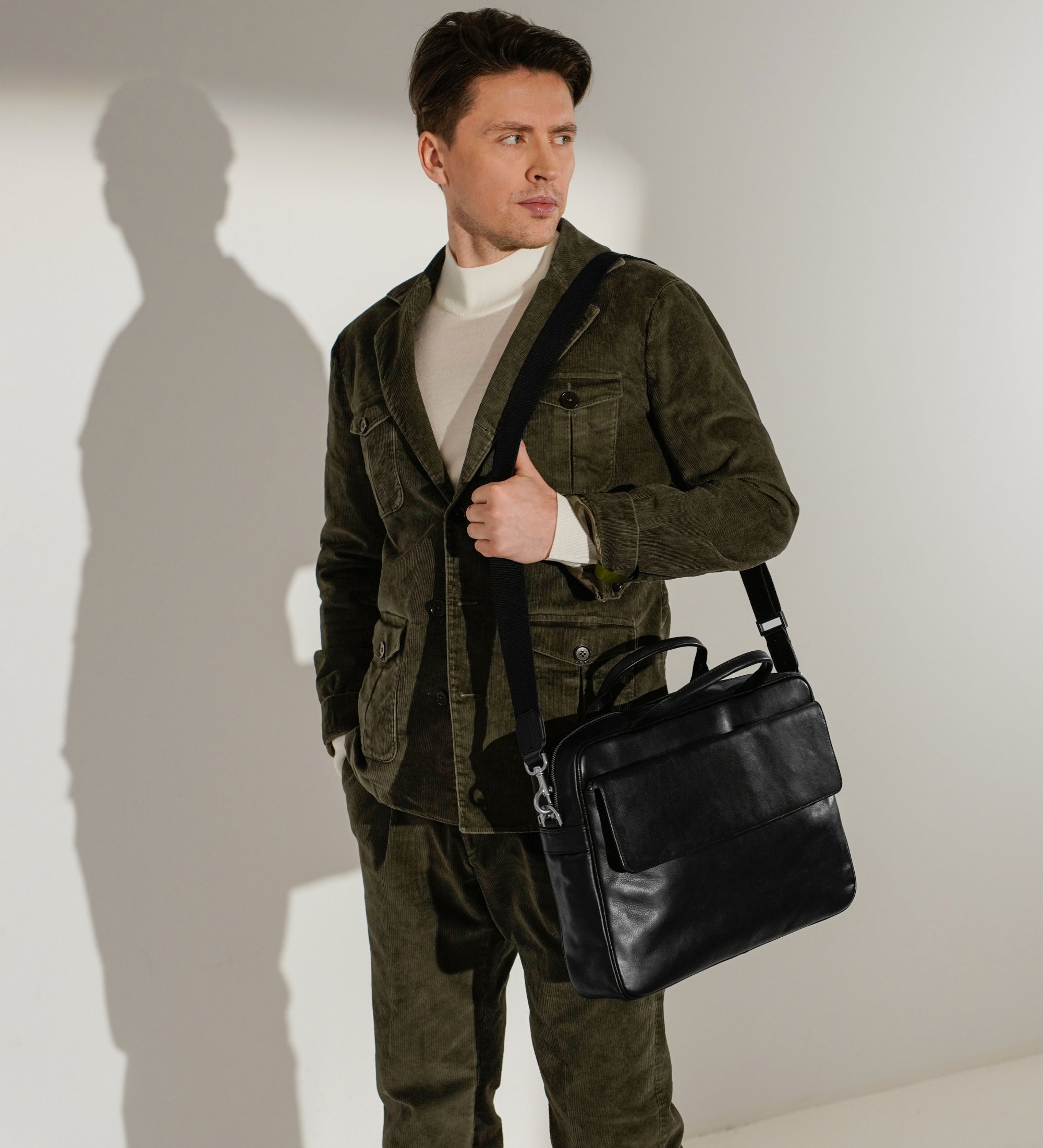 Leather Briefcase Laptop Bag - The Sheltering Sky