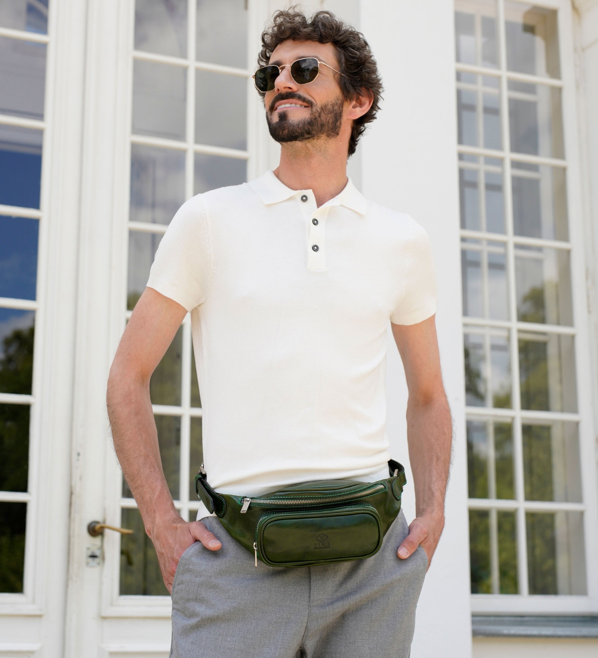 Leather Sling Bag Belly Bag - Independent People