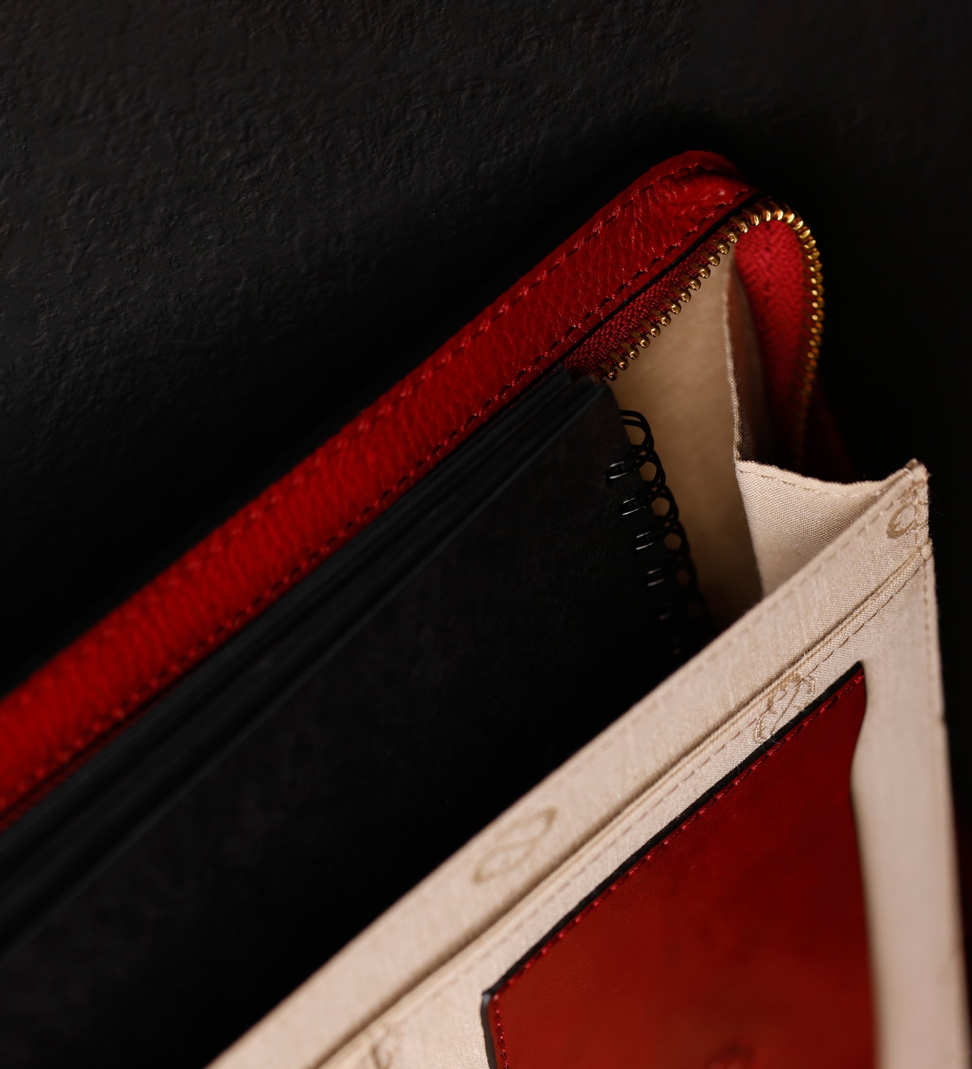 Womens Leather A4 Documents Folder Organizer - Candide