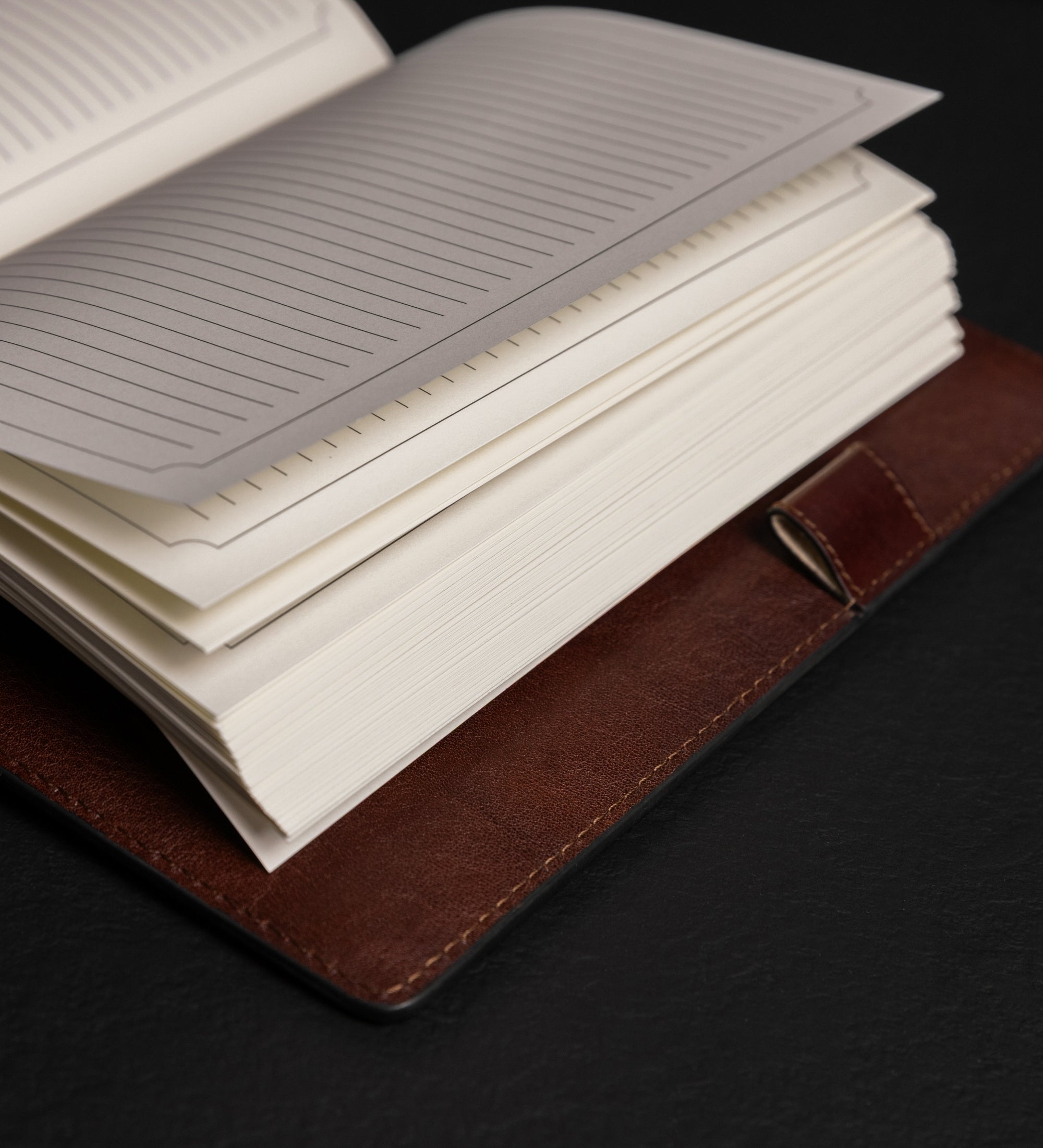 Womens Leather Journal with Refillable A5 Notepad - The Diary of a Nobody