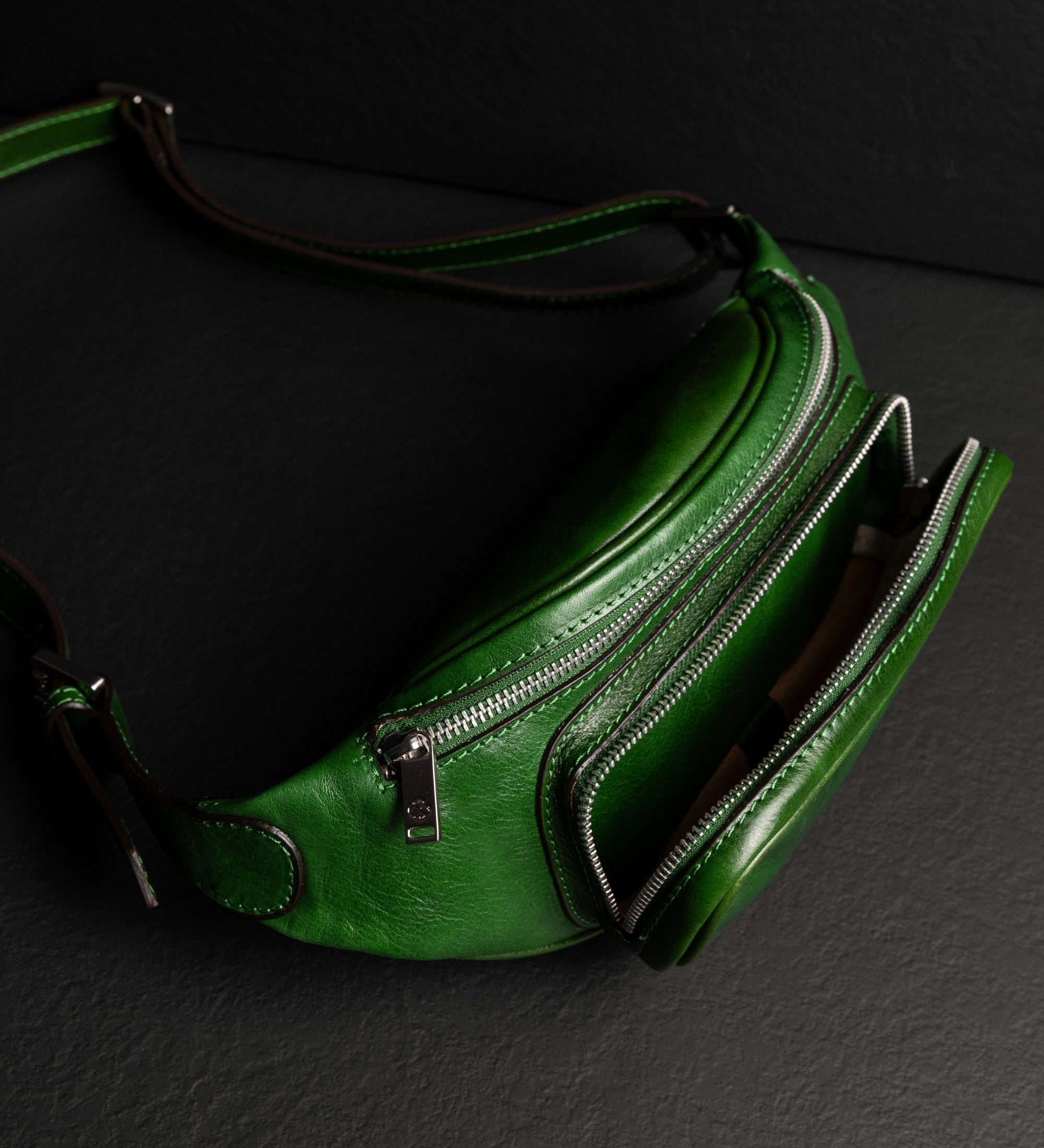 Womens Leather Sling Bag Belly Bag - Independent People
