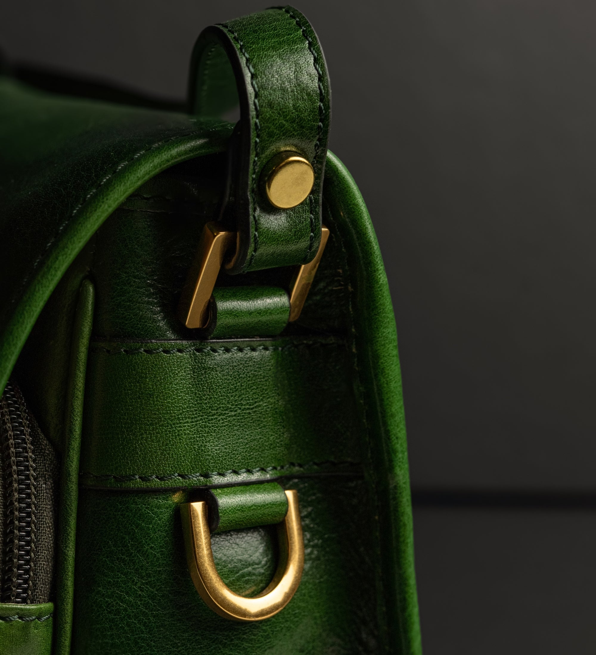 Womens Leather Saddle Bag - Women In Love