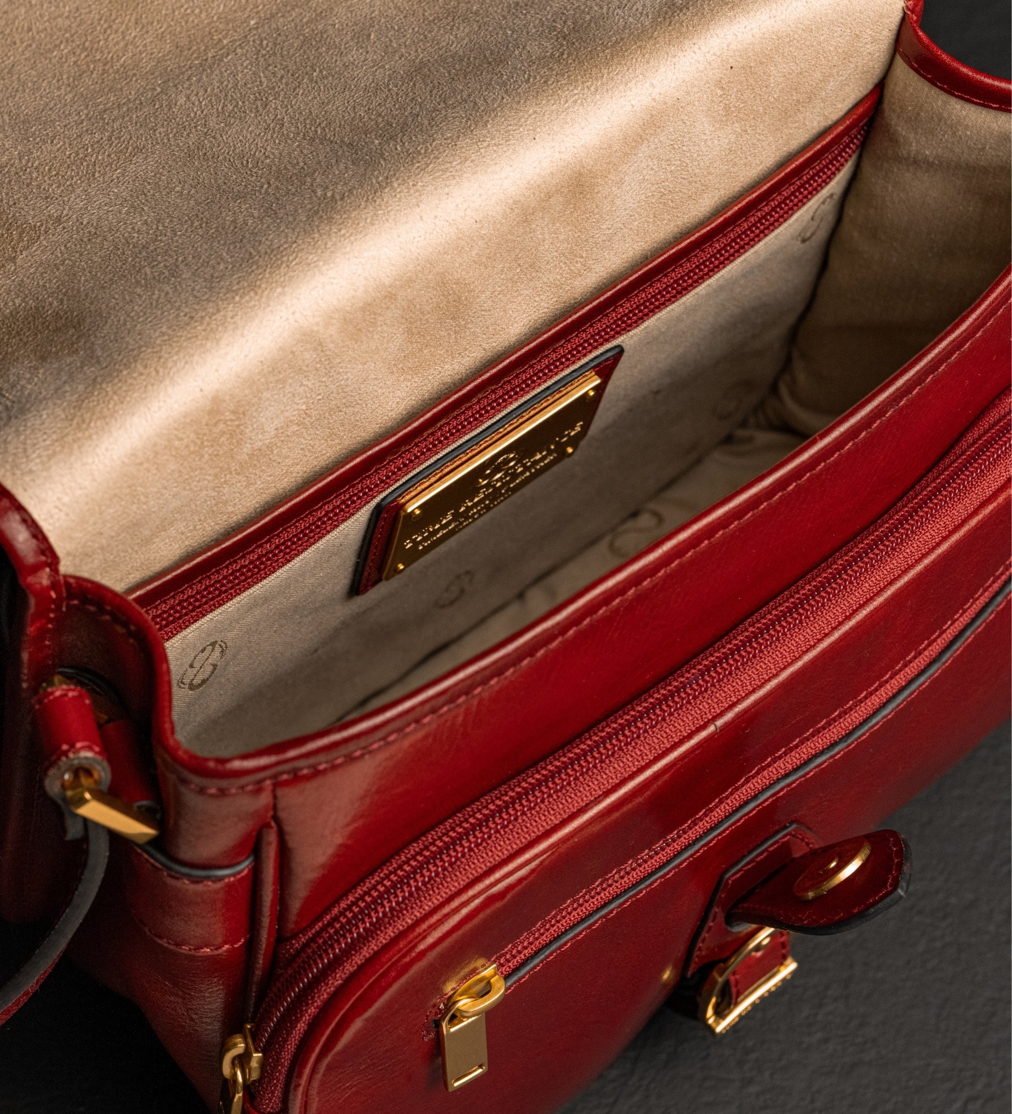 Womens Leather Saddle Bag - Women In Love