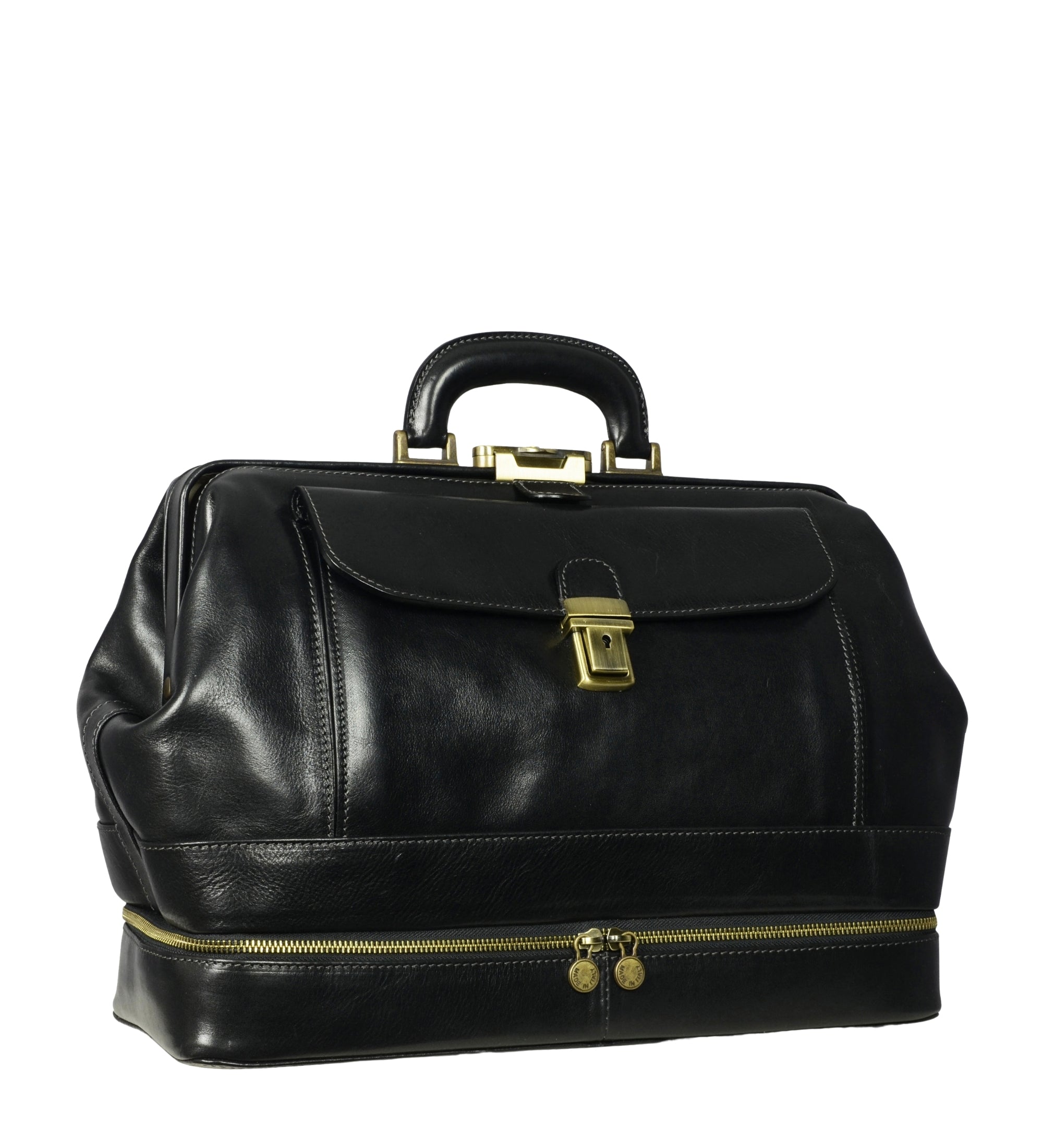 Large Italian Leather Doctor Bag - The Master and Margarita