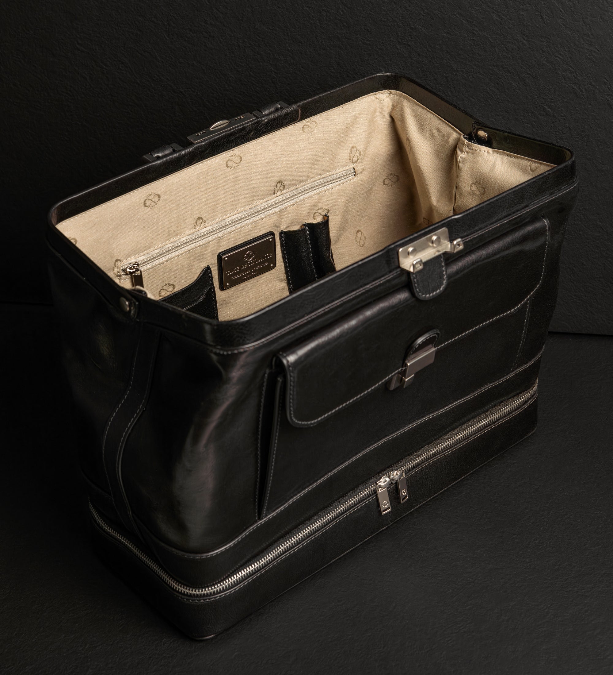Large Italian Leather Doctor Bag - The Master and Margarita
