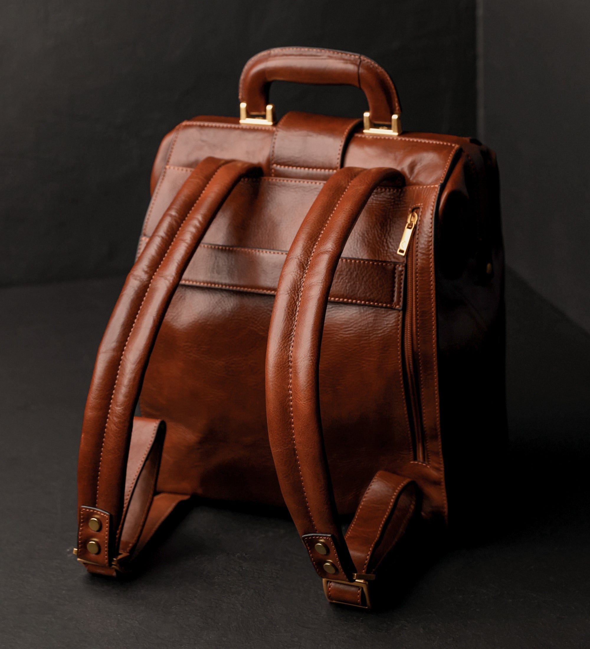 Leather Backpack - A Brief Story of Time