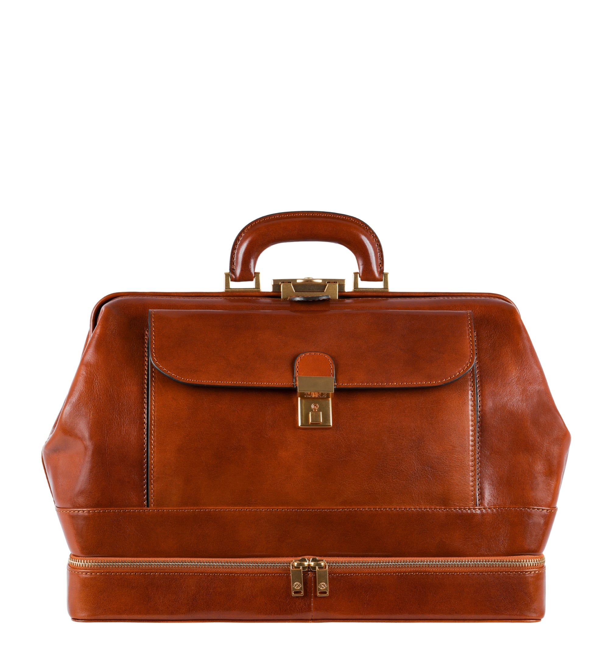 Large Italian Leather Doctor Bag - The Master and Margarita