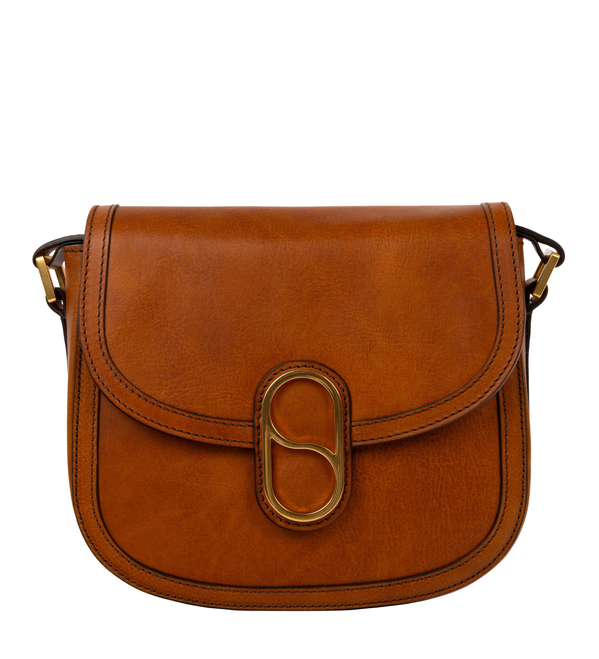 Womens Leather Saddle Bag - Villette