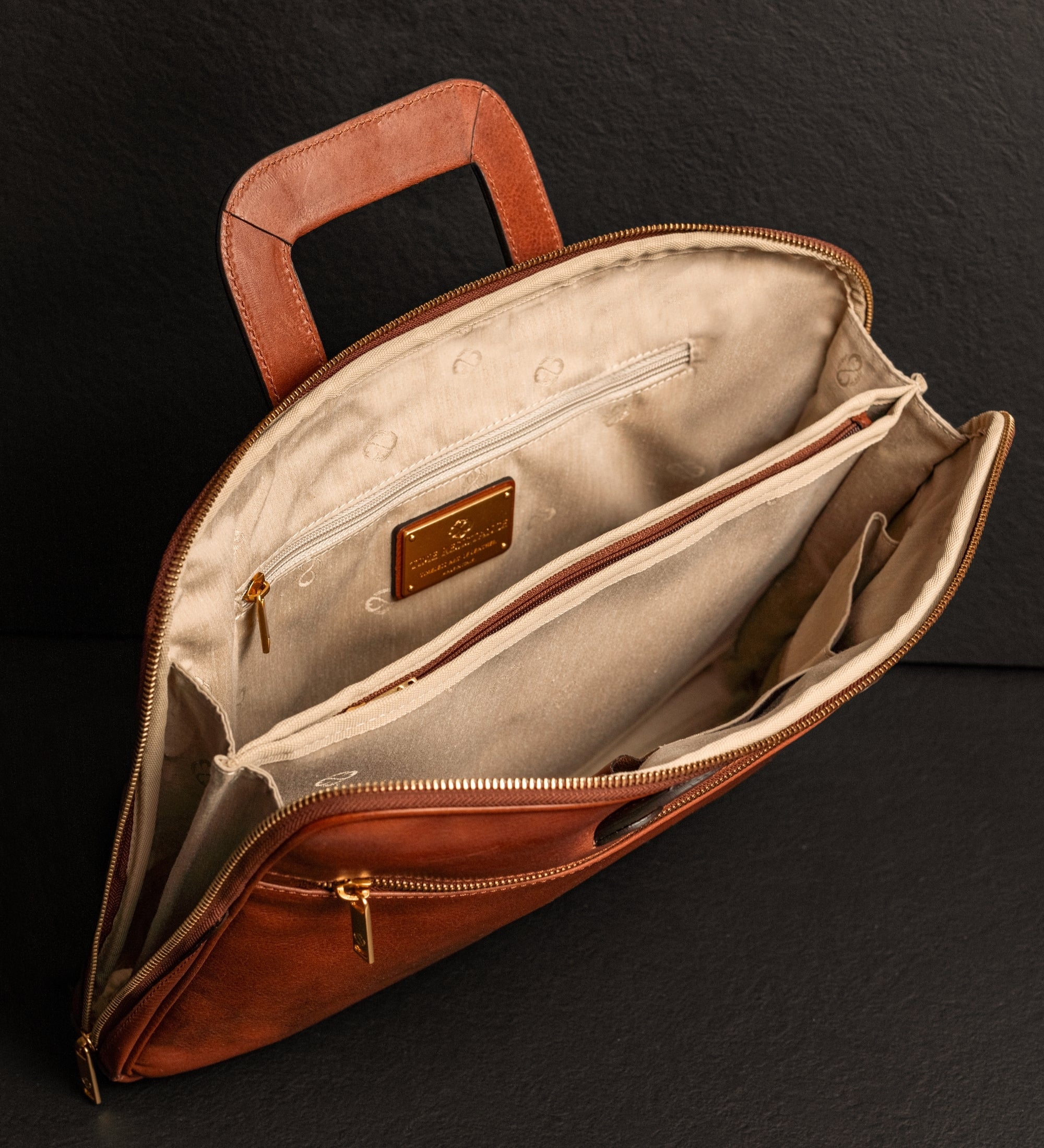 Womens Leather Briefcase Laptop Bag - Brave New World