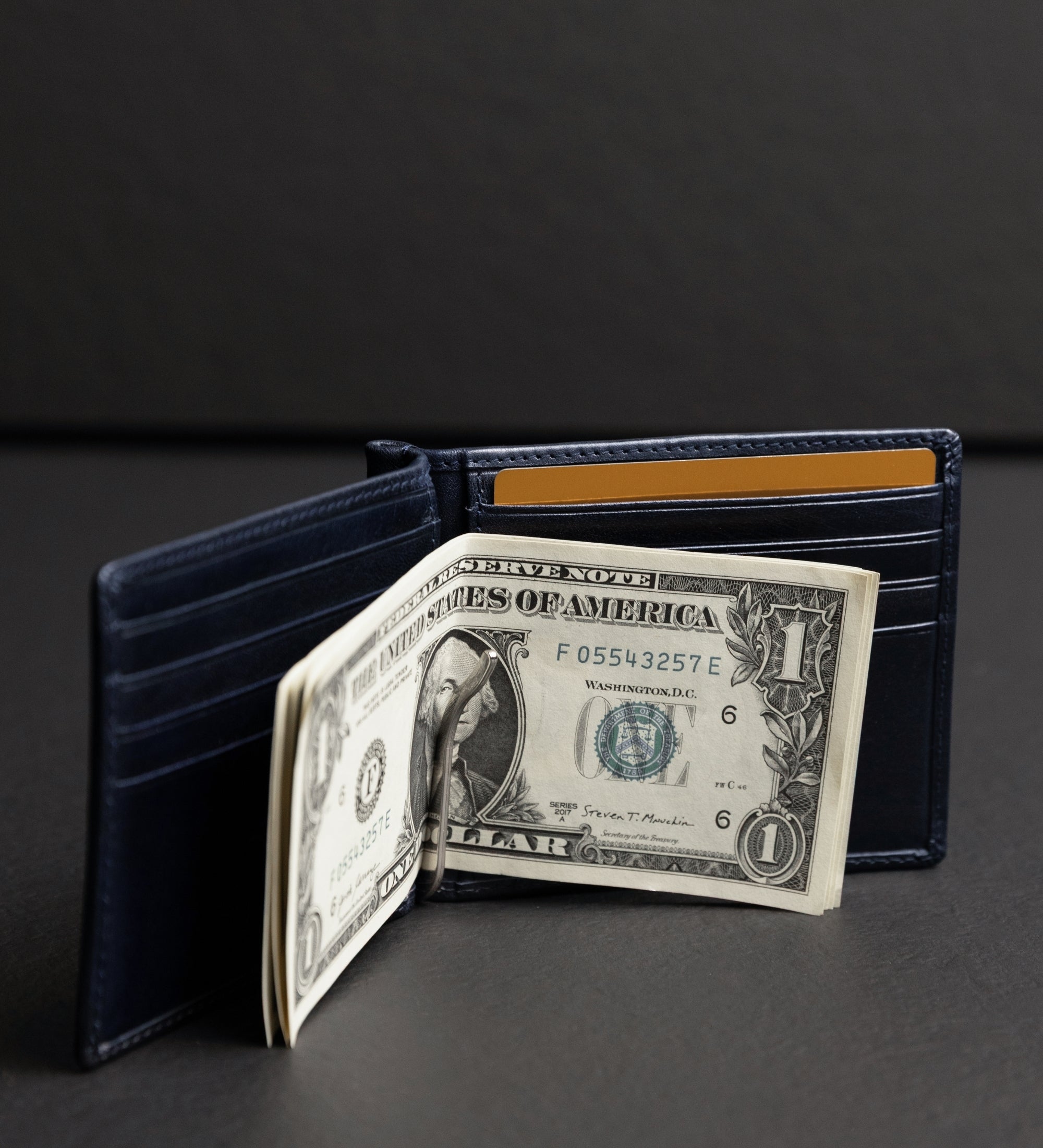 Leather Money Clip Wallet - The Outsider