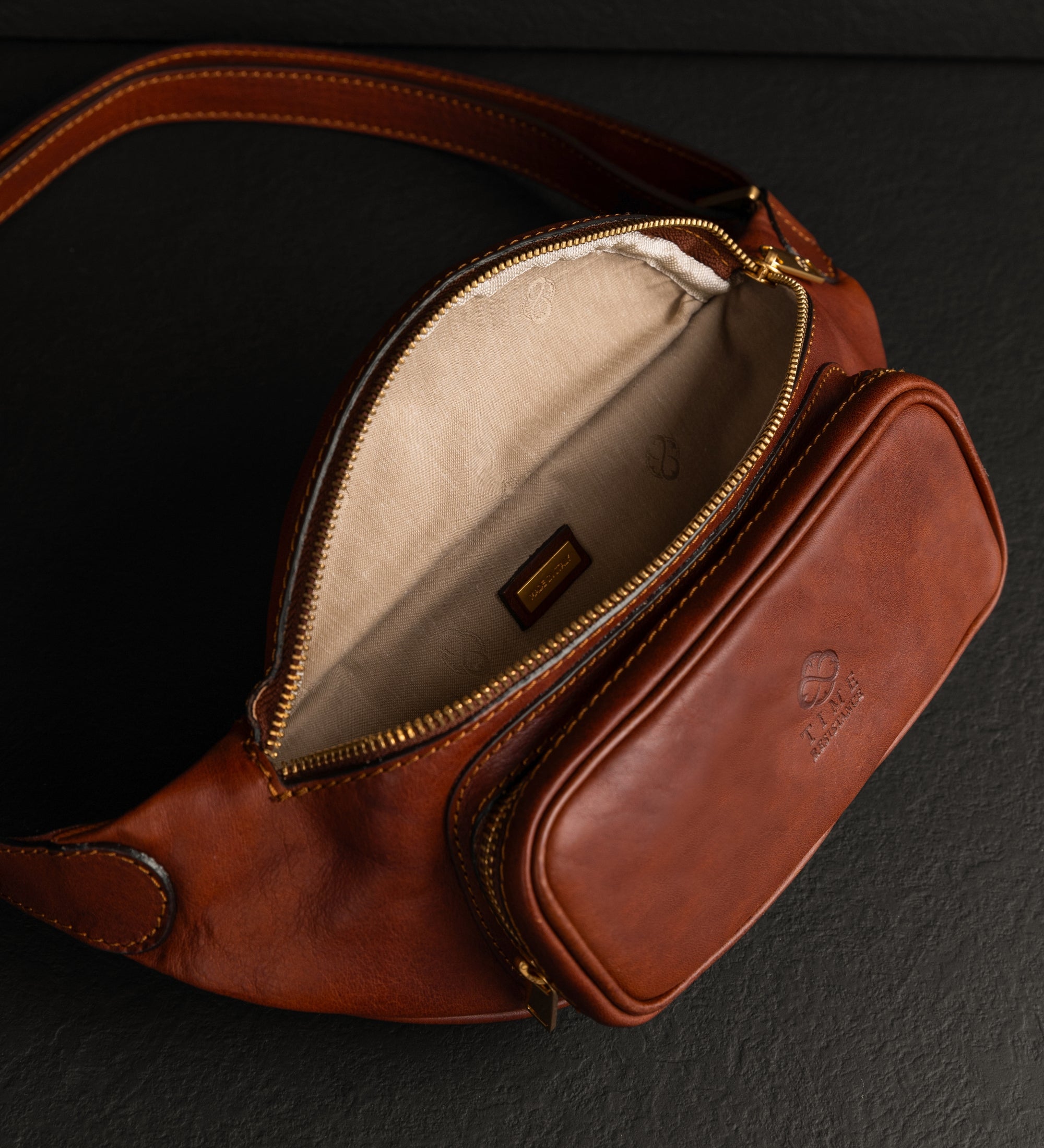 Womens Leather Sling Bag Belly Bag - Independent People