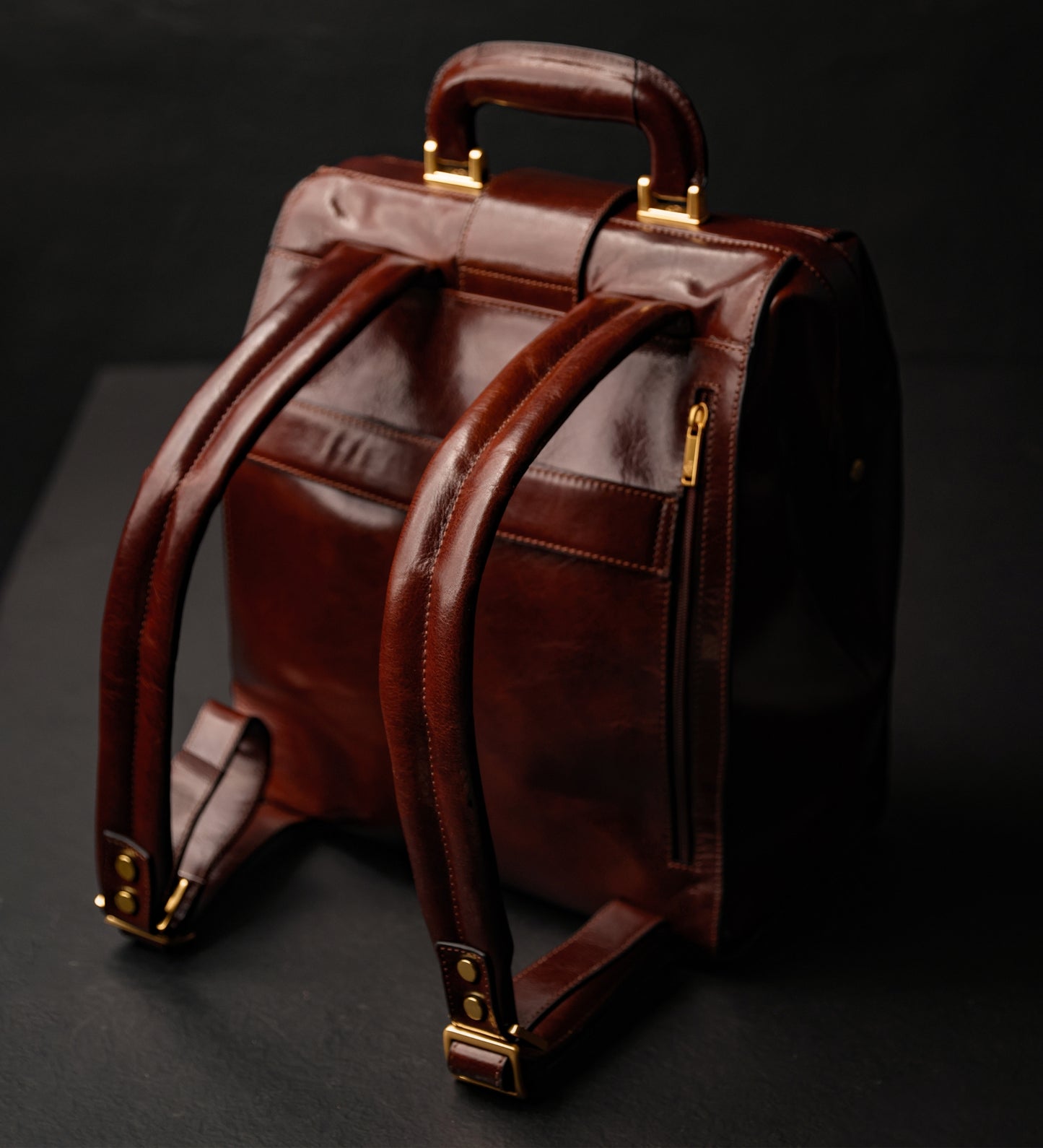 Leather Backpack - A Brief Story of Time