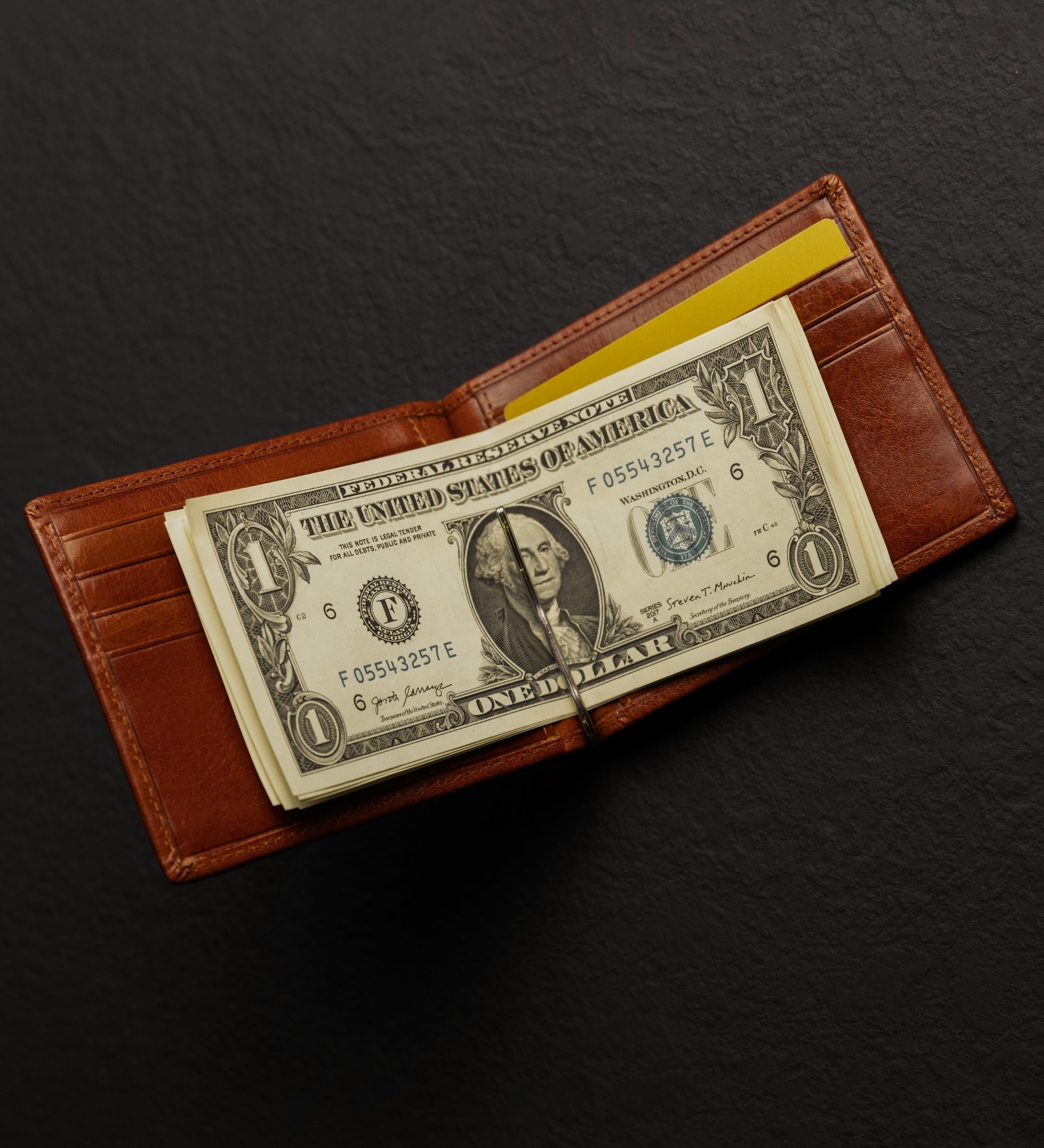 Leather Money Clip Wallet - The Outsider