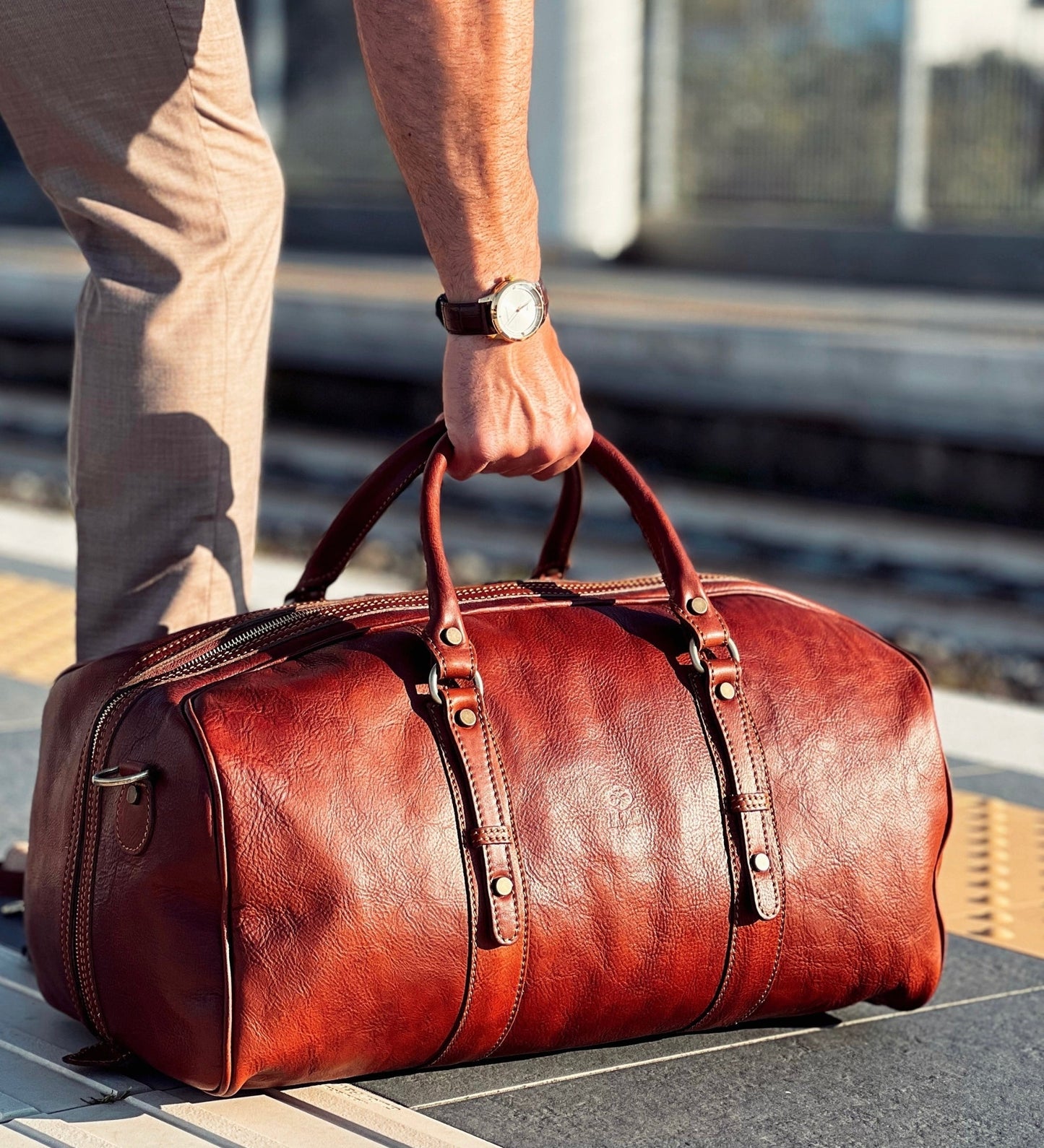 Leather Duffel Bag, Weekender Bag - Song of Solomon