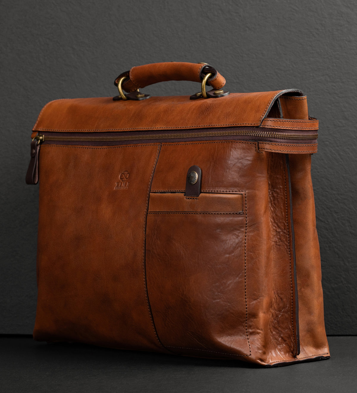 Brown Leather Briefcase Laptop Bag for Women - From Here to Eternity