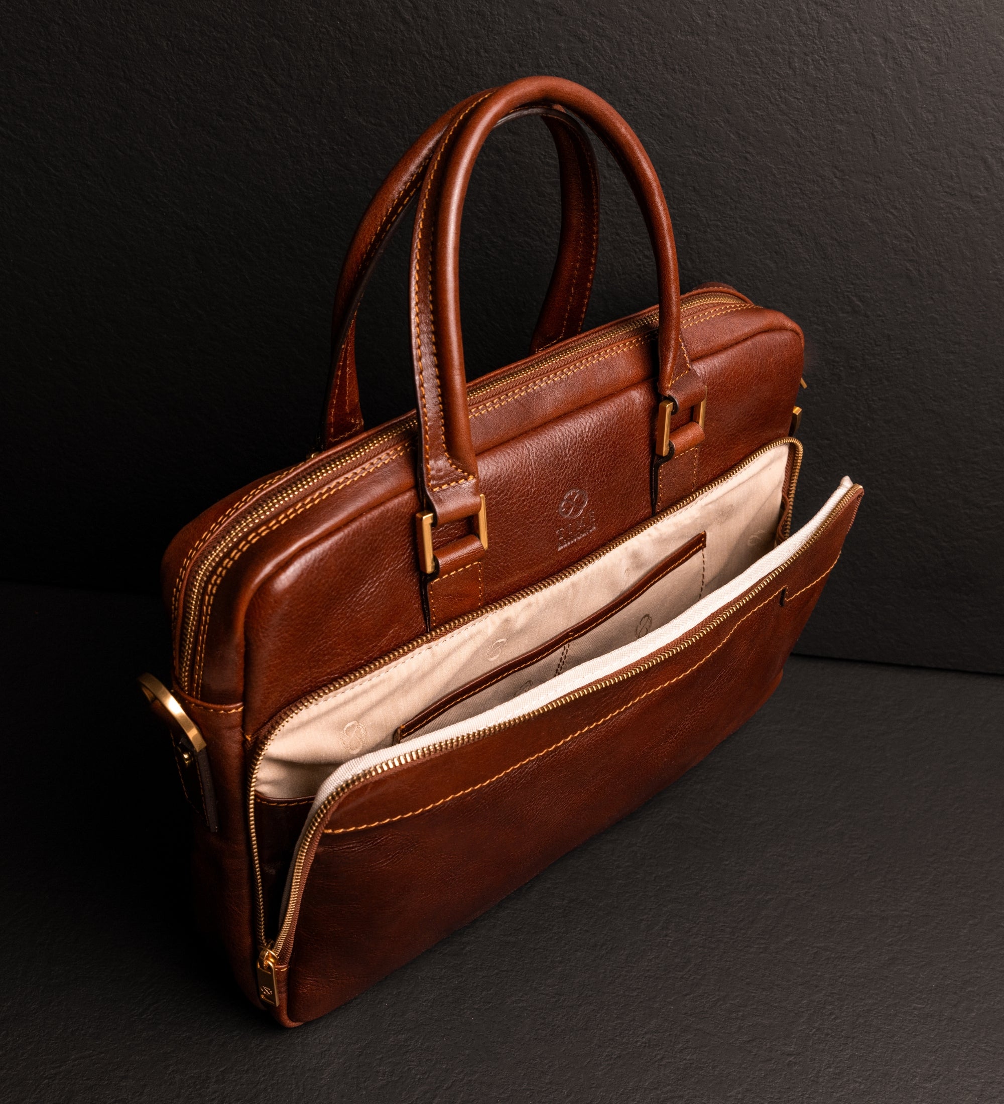 Womens Leather Briefcase Laptop Bag - Orlando