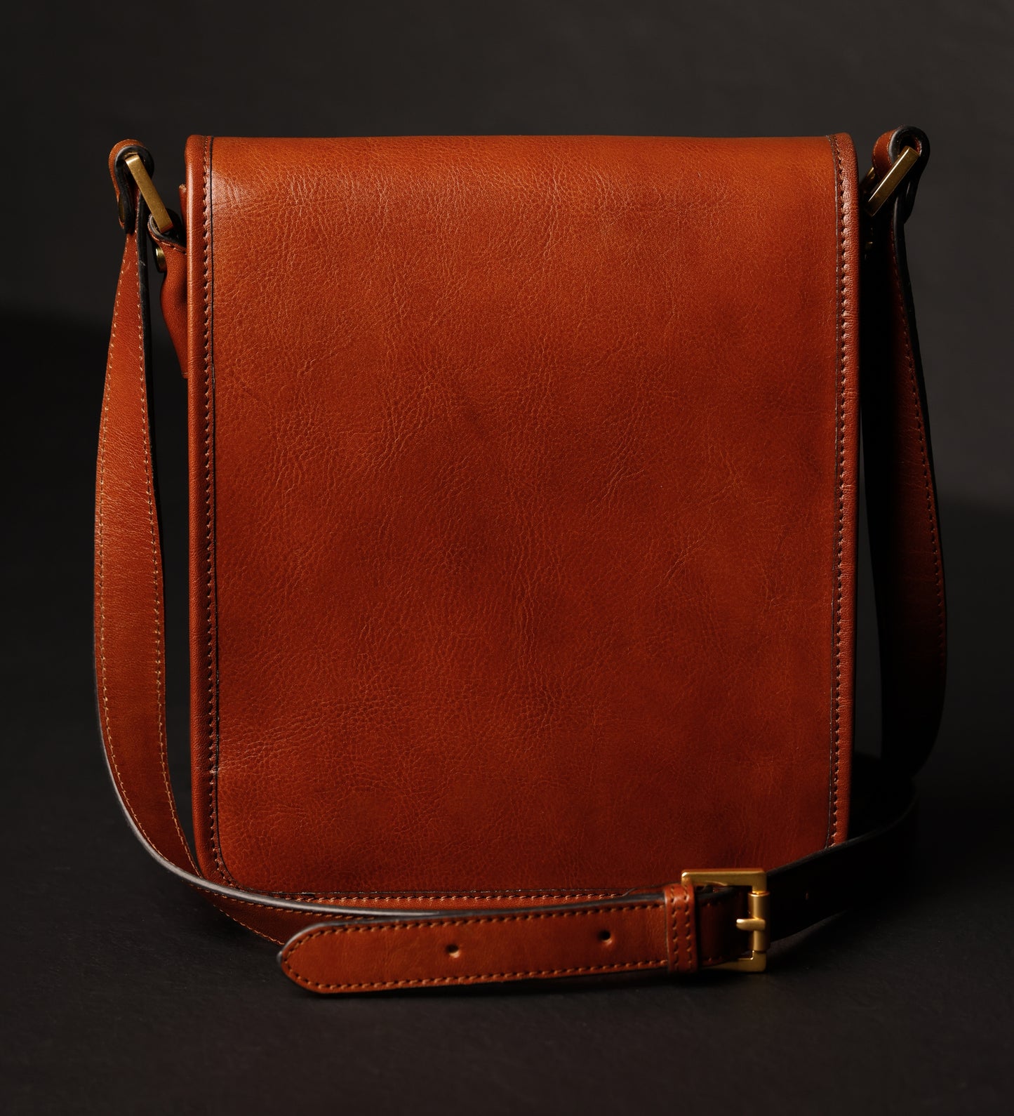 Small Leather Messenger Bag - On The Road