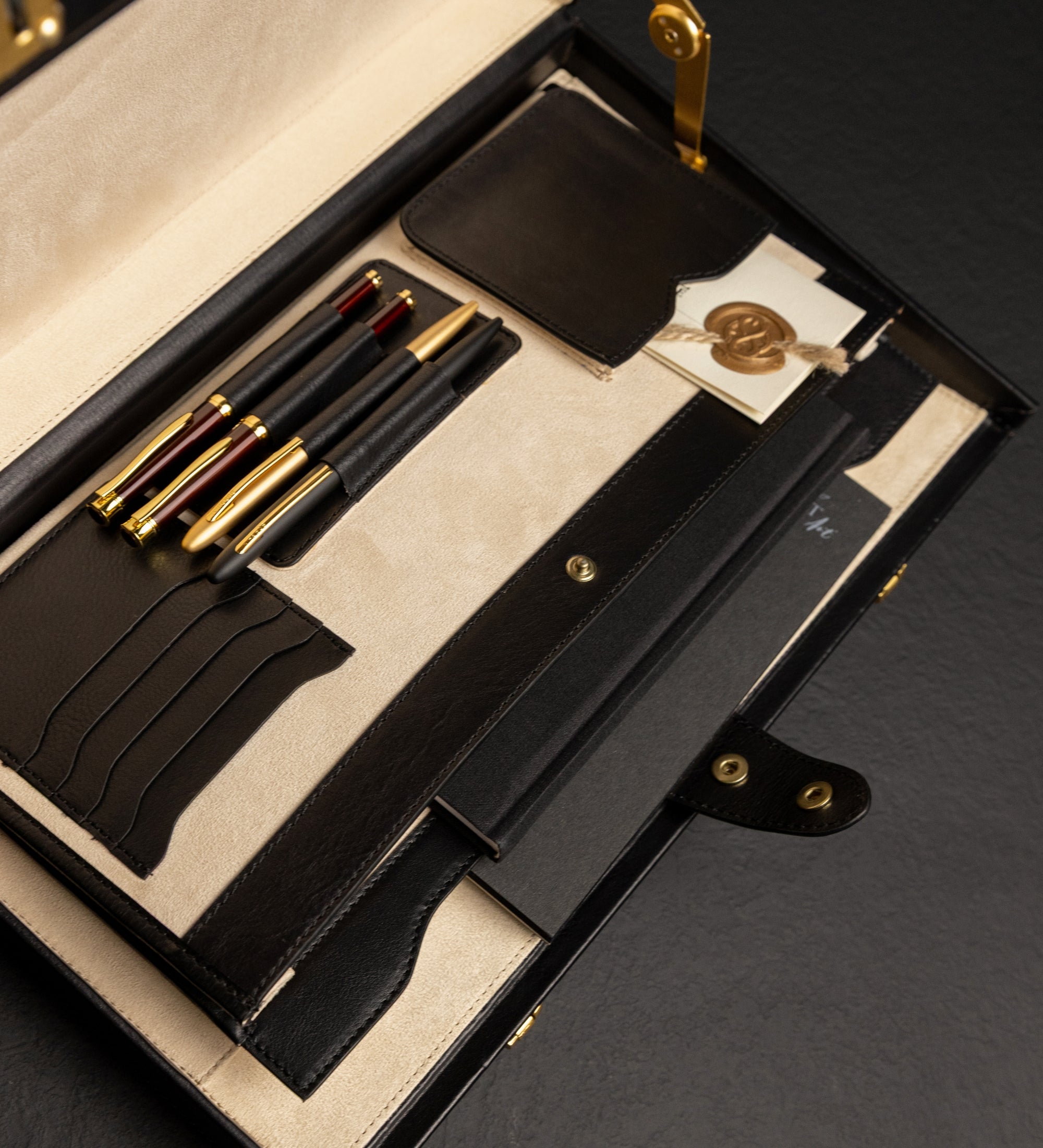 Leather Attaché Case Briefcase - Vendetta