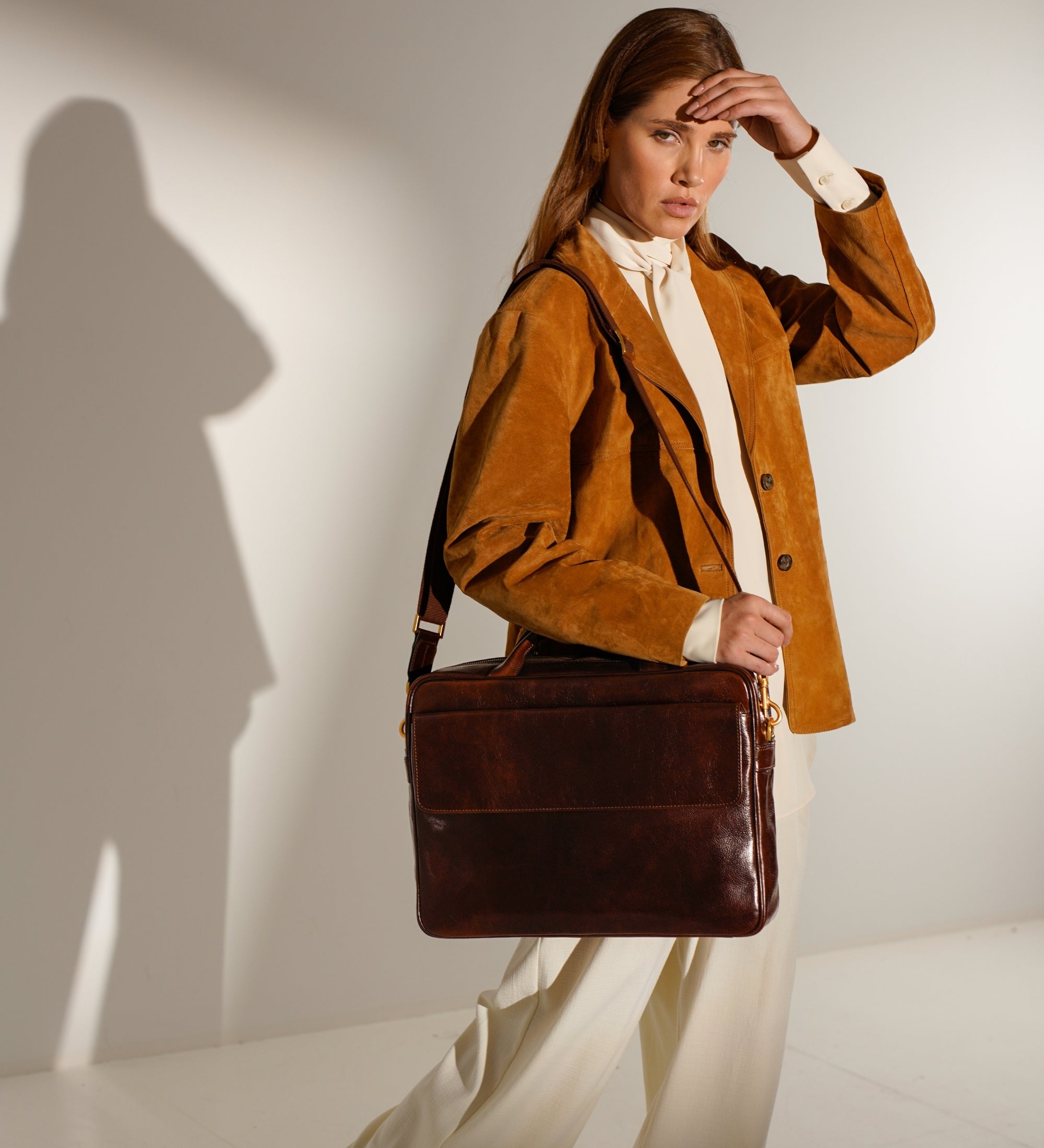 Womens Leather Briefcase Laptop Bag The Sheltering Sky