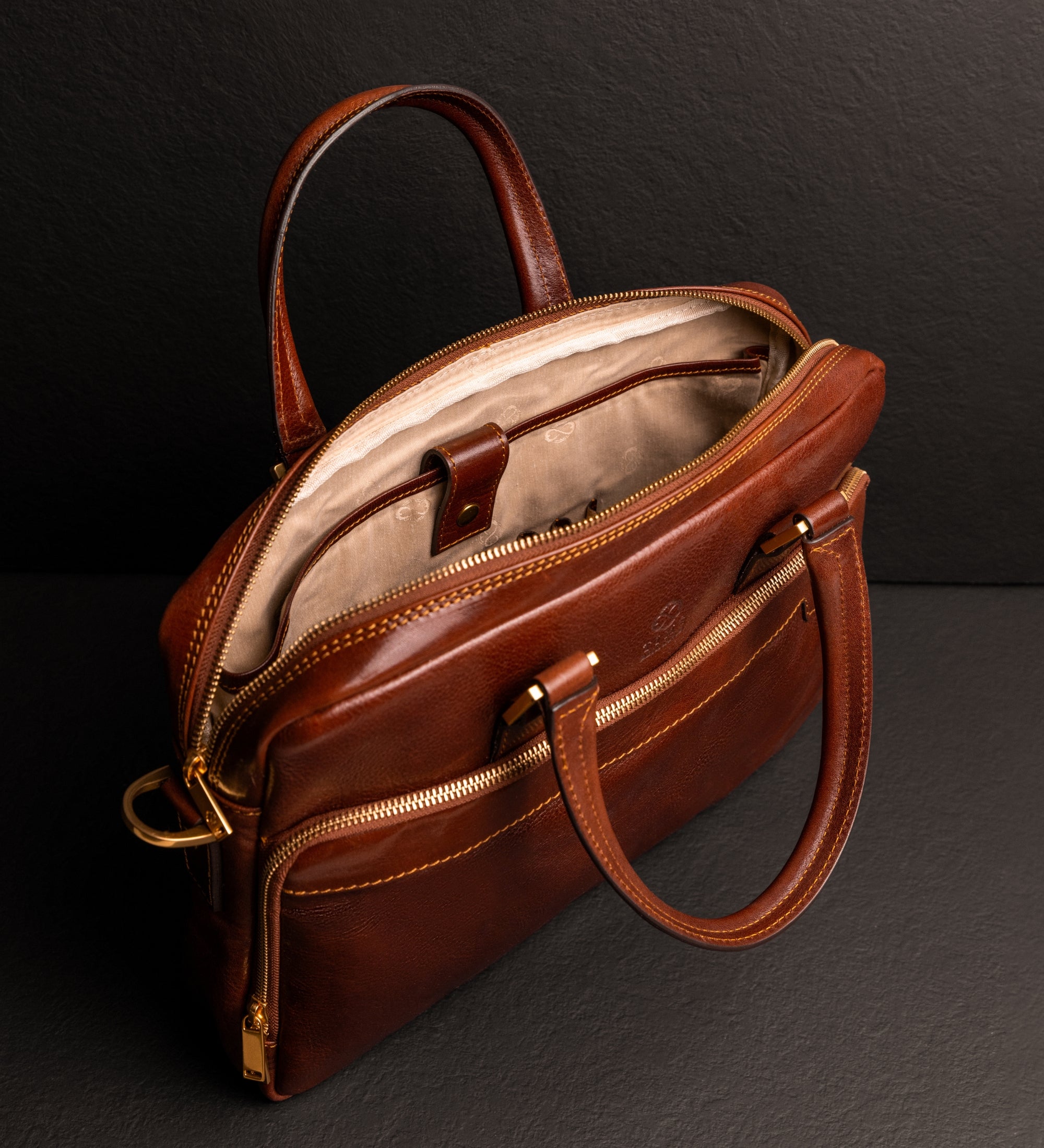 Womens Leather Briefcase Laptop Bag - Orlando