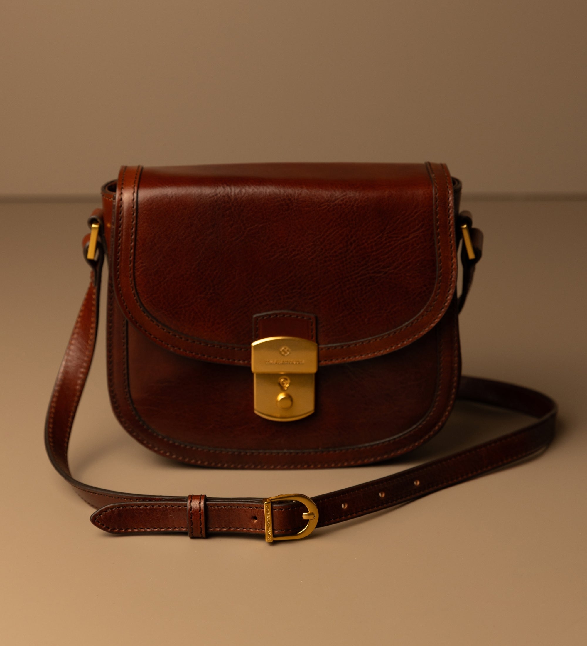 Womens Leather Saddle Bag - Secrets
