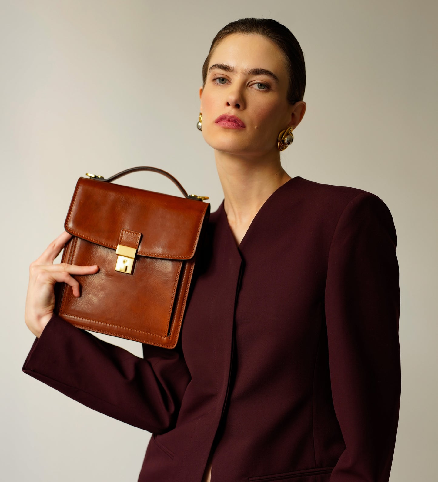 Small Leather Briefcase for Women - Walden