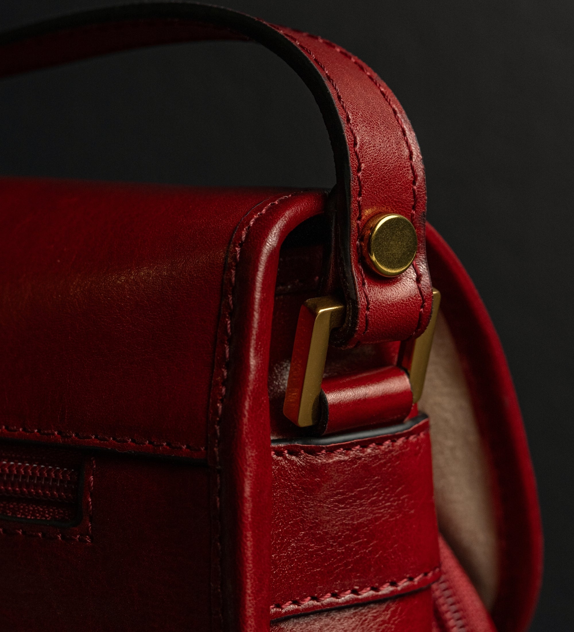 Womens Leather Saddle Bag - Women In Love